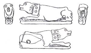 CNF-4016 - Canif : chien couché