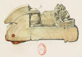 CNF-4069 - Canif : lion couché