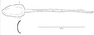 CUI-6001 - Grande cuillerferGrande cuiller à long manche torsadé, 