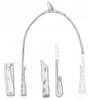 EPR-5003 - ÉperonferEperon en simple arceau élevé, attaches en boucles repliées vers l'intérieur (var. a) ou vers l'extérieur (var. b).