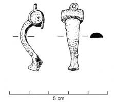 FIB-4516 - Kniefibel Almgren 246-248bronzeTPQ : 175 - TAQ : 250Fibule 