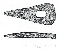 MAR-5003 - MarteauferMarteau triangulaire de faible épaisseur, l’œil est rectangulaire, la panne très étroite. 