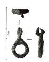 PDQ-3021 - Pendeloque en anneaubronzePendeloque en forme d'anneau, avec une bélière de suspension.