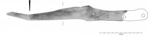 CTO-7008 - Couteau à dos concaveferGrand couteau à dos concave accentué avec une gorge et tranchant droit remontant vers la pointe. Le manche est une armature méplate avec trois à quatre perforations.