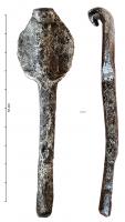 CVC-3014 - Clavette de moyeu de charferClavette à tête ovale, munie d'un appendice en crochet retombant vers le bas, destiné à assurer la fixation de la clavette. La tige est amincie en partie basse.