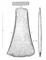 HCH-1066 - Hache à légers rebords : type des tumulus armoricainsbronzeHache de grande taille, à légers rebords, plate et large ; bords à concavité peu prononcée.