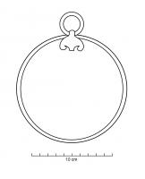 MRR-4077 - Miroir Lloyd-Morgan Group P : disque à anneau de suspensionargentTPQ : 1 - TAQ : 100Miroir circulaire en argent d’un diamètre compris entre 61 et 138 mm, caractérisé par un anneau de suspension massif soudé au dos grâce à une plaque décorative de forme variable (pelte ou feuille stylisée). Le rebord peut être décoré d'une moulure convexe simple, double ou triple, ou bien d'une bordure de palmettes entre des bandes de perles.