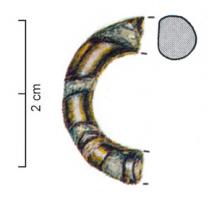 PRL-3566 - Perle annulaire gracile : décor de filets - gr. Haev. 23