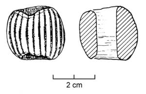 PRL-4001 - Perle côtelée en melon