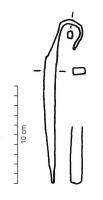 RTO-4003 - Dent de râteauferDent droite ou légèrement courbe, de section rectangulaire, la soie est décentrée sur l'un des bords, ce qui forme un large épaulement à l'opposé. 
