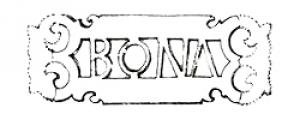 ACG-4035 - Applique de cingulum inscritebronzeApplique de ceinture en plusieurs éléments formant une inscription en l'honneur d'un dieu ou d'une déesse ou désignant une action. L'applique peut-être décoré selon la forme. 
