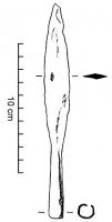 PTL-5005 - Pointe de lanceferPointe de lance à flamme ogivale de section losangique, à douille octogonale, fendue.